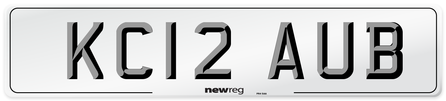 KC12 AUB Number Plate from New Reg